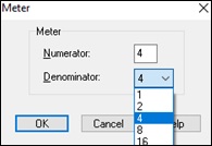 Meter dialog